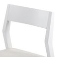 thumbnail image 4 of Plank+Beam Solid Wood Dining Chair Frame (2 Pack), White with Cream Cushion, 4 of 10