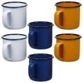 thumbnail image 4 of 6pcs Vintage Enamel Mugs, Premium Drinking Cups for Tea, Juice & Hot Beverages, Easy Clean, Slip Resistant Handle for Camping & Daily Use, 4 of 5