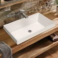 thumbnail image 5 of Whitehaus 24" Rectangular Semi-Recessed Basin with Center Drain Location, 5 of 7