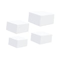 thumbnail image 3 of Lipstore 4 Pieces Acrylic Cube Display Box Riser for Catering Collection Collectibles White M, 3 of 8