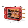 thumbnail image 3 of Brazilian Flame Brazilian Gas Rotisserie Grill with 3 Skewers and Upper Tray in Red, 3 of 19