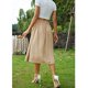 thumbnail image 5 of Faldas midi una línea plisada abajo falda cintura elástica casual transpirable falda para las mujeres, 5 of 6