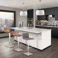 thumbnail image 3 of Armen Art Furniture LCCASWBAWHBA Cafe Adjustable White Metal Barstool, White Pu with Walnut Back, 3 of 5