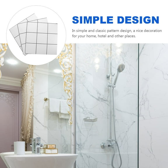 BALAHAPY 3 Sheets Metal Self Stick Tile for Kitchen Backsplash 11.8x11.8in