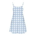 thumbnail image 7 of AHTJRT Girls Plaid Dress Lightweight Boho Beach Sundress Breathable Spaghetti Straps Dresses Travel Vacation Maxi Dress Blue 13 Years, 7 of 7