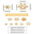 thumbnail image 2 of 1Box Bead Caps 48pcs 8 Styles Real 24K Gold Plated Brass Flower Shaped End Caps Metal Filigree Flower Cap for Earring Bracelet Necklace Jewelry DIY Craft Making Golden, 2 of 5