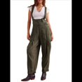 thumbnail image 2 of Mono Vaquero Holgado Informal Sin Mangas con Bolsillos Ajustable para Mujer Verde M, 2 of 7