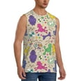 thumbnail image 2 of Uemuo Colorful Poodle Dog Pattern Men's Sleeveless T-Shirt,Muscle Athletic Tank Top, Moisture-wicking Quick-dry Breathable Classic Tee Top for Gym Run Outdoor Sports-Large, 2 of 8