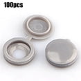 thumbnail image 1 of Yimiti 100 Pcs Fixing Hinged Plastic Screw Cover Button Nuts Bolts Decorative Hardware,Gray, 1 of 7
