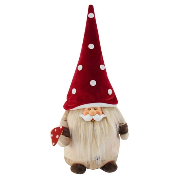 Uutvery Christmas Mushroom Elfs Gnome Mushroom Plushie Tabletop Display Ornament Gnome Decor Plush Gnomes Dolls Decorations for Romantic Gifting Living Room Party Decor