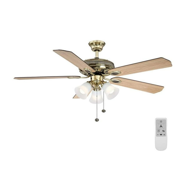 Glendale 52 In Led Flemish Brass Ceiling Fan With Light Kit And Wifi Remote Control Works Google Alexa Com Led Flemish Brass Ceiling Fan, Hampton Bay Ceiling Fan Not Working But Light Works