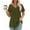 Army Green, variant on Uaswgudfs Women's-Plus-Size-Summer-Tops 2025 Pleated V Neck T Shirts Short Sleeve Blouses Ruffle Tunics