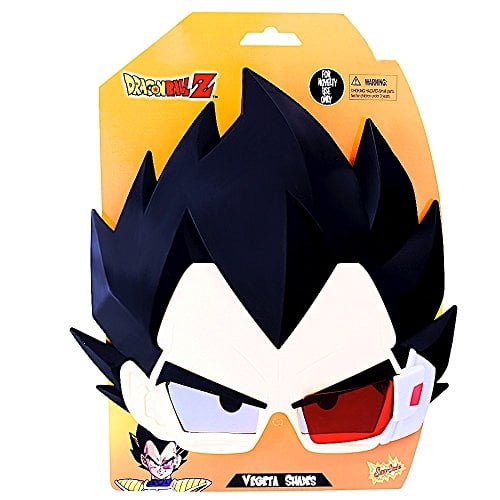 Costume Sunglasses Dragon Ball Z Vegeta Sun-Staches Party Favors UV400, Black/Red Sun-Staches Sun-Staches