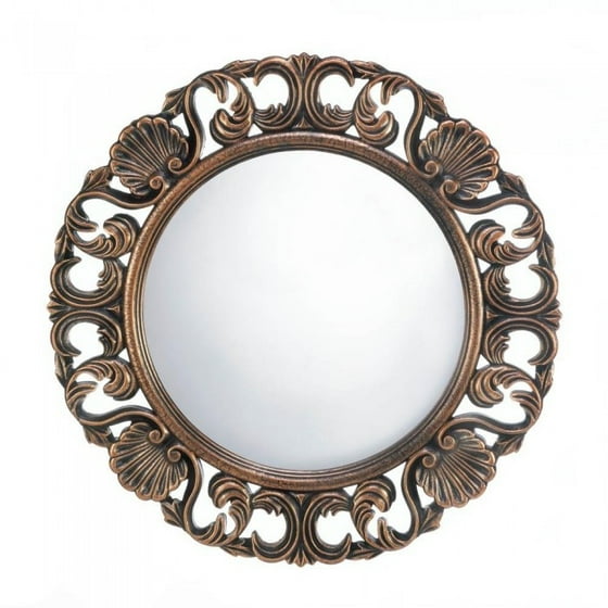 Wall Decor Mirror Rustic Contemporary Heirloom Round