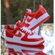 thumbnail image 1 of Ni&ke Air Force 1 Low Custom Team Orange Men’s Size 13 White DC2911-101, 1 of 6