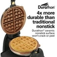 thumbnail image 3 of Hamilton Beach Durathon Belgian Waffle Maker with Removable Non-Stick Grids, Roataing Waffle Iron, Stainless Steel, 3 of 8