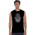 thumbnail image 1 of LA Pop Art Men's Word Art Sleeveless T-shirt - Hamsa, 1 of 2