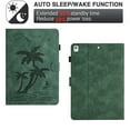 thumbnail image 4 of for iPad 9th/ 8th/ 7th Generation Case (2021/2020/2019), iPad 10.2 inch Released,PU Leather Embossed Coconut Tree Slim Case with Pencil Holder Card Slot Protective Smart Cover,Green, 4 of 6