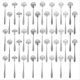 thumbnail image 1 of 40 Cucharas de Café Plateadas de Acero Inoxidable con Forma de Flor, Cucharas de Postre de 5 Pulgadas para Vajilla de Cocina, Cafetería o Bar., 1 of 5