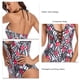 thumbnail image 5 of Traje de baño de una pieza con cuello halter y diseño cruzado sin espalda, color rosa, listo para el verano, talla M, 5 of 6