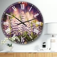 thumbnail image 2 of DesignArt Blue Lupin Flowers on Blue Background Large Wall Clock, 2 of 2