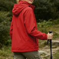 thumbnail image 3 of Waterproof Rain Jacket Women No Hood Zip Up Windbreaker Outdoor Coat Hiking Travel Lightweight Jacket, S, 3 of 6