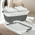 thumbnail image 4 of Black and Decker Collapsible Laundry Basket, White & Gray, Adult, 4 of 11