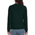 thumbnail image 5 of Aiyino Women's Long Sleeve Knit Cardigan Sweater Basic Crew Neck Button Down Knitwear Coat Top, Green L, 5 of 9