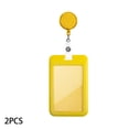 thumbnail image 2 of Portarrolles Retráctil con Portatarjetas de Identificación, Plástico, Paquete de 2, Clip para Oficina, Escuela, Enfermera, Duradero, Compacto, Cubierta Transparente, 11x7 cm, 2 of 6