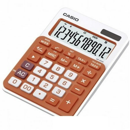 Casio MS-20NC-RG Basic Calculator LARGE DISPLAY Tax