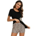 thumbnail image 3 of Spdoo Women Nightwear Short Sleeve Shirt and Shorts Pajama Set V Neck Sleepwear, 3 of 7