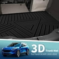 thumbnail image 2 of Unique Bargains Flat Face Cargo Liner Rear Trunk Mat Trunk Cargo Luggage Boot Tray Mat Stripes and Triangles Pattern for Ford Escape 2020-2024 Anti-Slip, 2 of 7