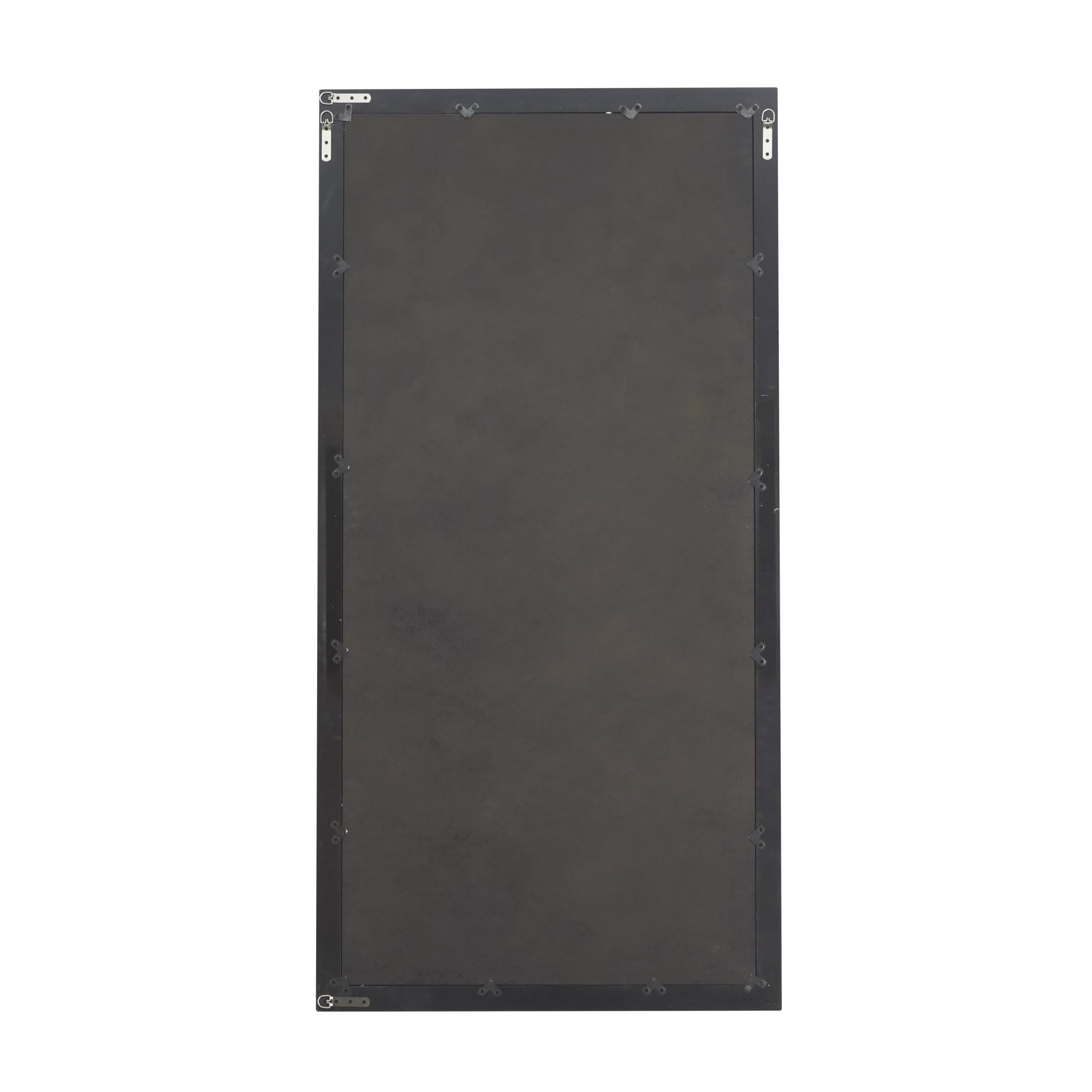 DecMode 33" x 65" Black Wall Mirror
