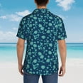 thumbnail image 4 of Pofeuu Daisies Flowers Print Hawaiian Shirt for Men Sleeves Casual Button Down Summer Beach Dress Shirts T-Shirts,Small, 4 of 7