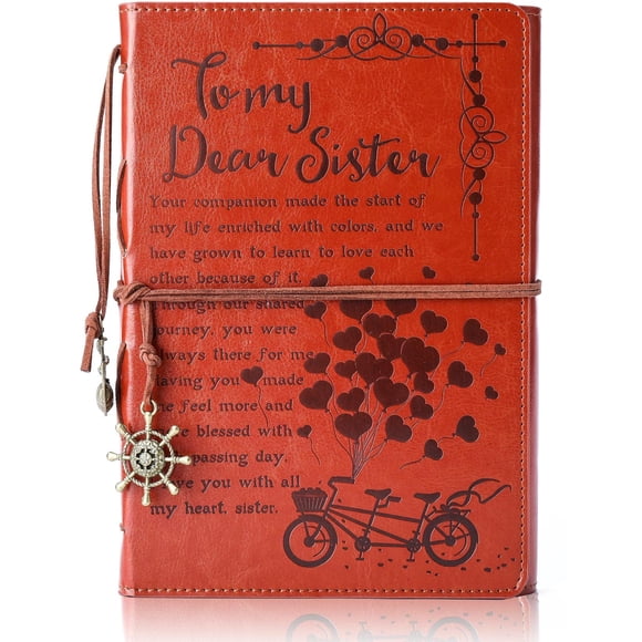 Libreta de piel AISBUGUR Sisters, 192 páginas, recargable para viajes