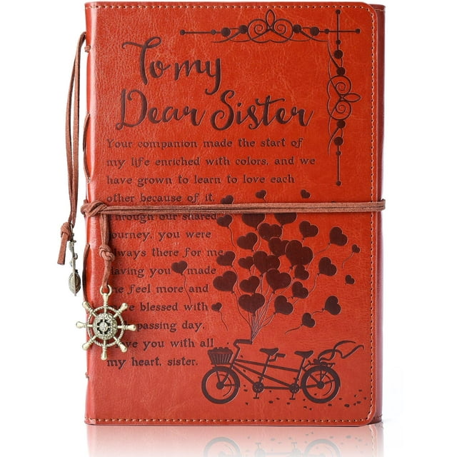 Libreta de piel AISBUGUR Sisters, 192 páginas, recargable para viajes