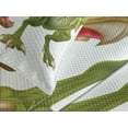 thumbnail image 4 of Ambesonne Dinosaur Quilted Bedspread Set 3 Pcs, 2 Dinosaurs Pattern, King Size, Green Pink Pale Brown, 4 of 5