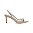 thumbnail image 2 of THALIA SODI Womens Beige Clear Padded Goring Salsah Open Toe Stiletto Slip On Dress Slingback 6 M, 2 of 4