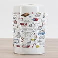 thumbnail image 2 of Election Ceramic Toothbrush Holder, Voting and Election Theme Doodles Composition Democracy President Illustration, Decorative Versatile Countertop for Bathroom, 4.5" X 2.7", Multicolor, 2 of 4