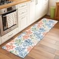 thumbnail image 2 of 2'x6' Rug Runners for Hallways Kitchen, Blue Green Orange Coastal Non Slip Entryway Beside Floor Carpet Runner, Summer Beach Coral Washable Laundry Room Bedroom Throw Rugs Mat for Family Pet, 2 of 8