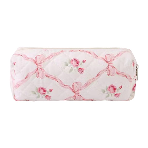 Bolsa de maquillaje, bolsa de cosméticos, bolsa de maquillaje grande para mujeres, pequeña, fresca y encantadora, bolsa de cosméticos pequeña, bolsa de lavado portátil, envoltura de maquillaje de algo