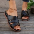 thumbnail image 4 of YOUYEDIAN Orthopedic Sandals for Women Beach Open Toe Arch Support Shoes Summer Comfortable Non Slip Slip on Wide Slippers, 4 of 7