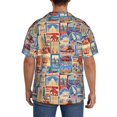 thumbnail image 3 of Balery Set Of Travel Vintage Camisa Casual de Manga Corta con Botones para Hombre, Texturizada, Estilo Cubano, para Playa, Verano-Large, 3 of 5
