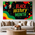 thumbnail image 5 of Vibrant Colorful Black History Month Banner with Hand and Star Elements Backdrop Decorations for Community Events Cultural Celebrations Educational Gatherings Party Decor and Photography Props, 5 of 8