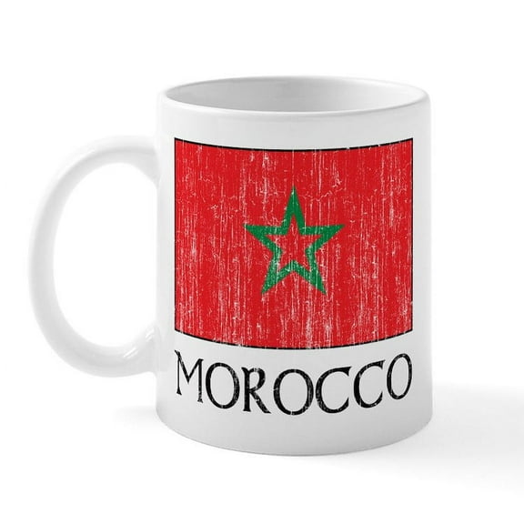CafePress - Morocco Flag Mug - 11 oz Ceramic Mug - Novelty Coffee Tea Cup