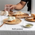 thumbnail image 3 of Platos De Madera De 4 Uds., Platos Para Servir Multiusos, Bandeja De Servicio Reutilizable Fácil De Limpiar Para El Hogar, Cocina, Restaurante, Fiesta, Banquete Scienceny HA026782-01, 3 of 7