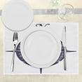 thumbnail image 3 of Ambesonne Compass Place Mats Set of 4, Sailing Navy Color, Standard Size, Dark Purple White, 3 of 6