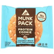 Munk Pack Coconut White Chip Macadamia Protein Cookie 6 Pack 18g Protein, Vegan, Gluten Free, Soft Baked 2.96oz (Pack of 6)