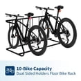 thumbnail image 4 of Support de Plancher pour Vélo en Acier Robuste – Support Autoportant Enduit de Poudre avec Fini Résistant aux Intempéries, outil-Free Assembly, Rangement Simple Ou Double Côté – Idéal pour Garage, Cour Ou Événements – Noir Ou Gris, 4 of 7