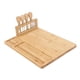 thumbnail image 4 of Tabla de queso de bambú y juego de cuchillos, bandeja para servir, plato de Pizza, tabla de comida rectangular, duradera para despedida de soltera, fi, 4 of 9